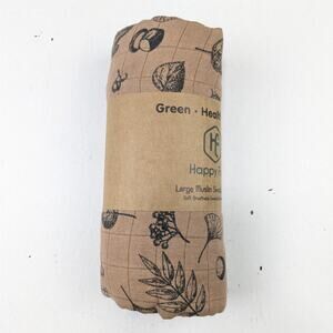 Happy Flute Large Brown/Black Nature Muslin Swaddle Blanket